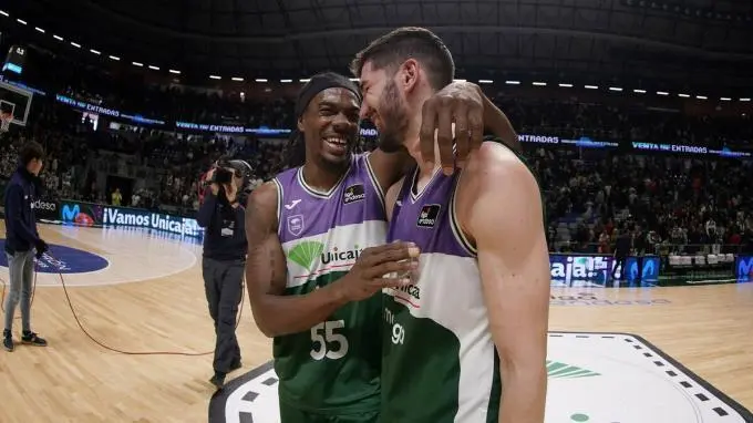 Perry y Brizuela, pareja anotadora del gran Unicaja actual. - ACB PHOTO