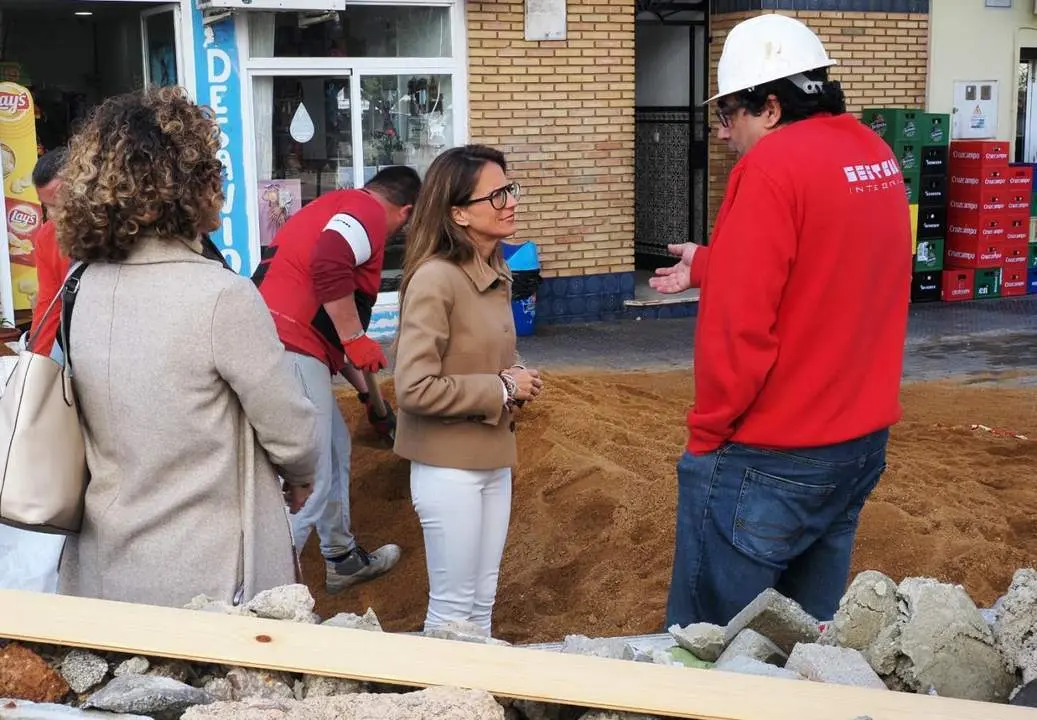 Visita de la alcaldesa a las obras - VCO