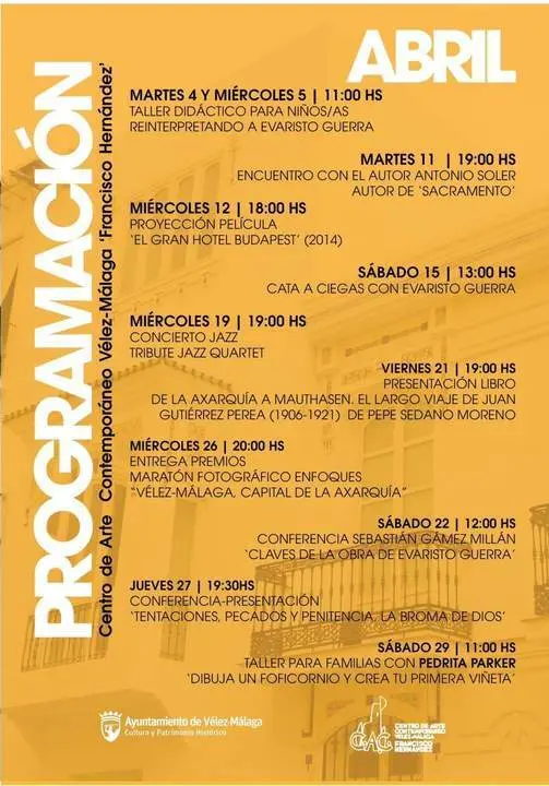 Imagen del cartel del CAC de V&eacute;lez en el mes de abril. - Redacci&oacute;n