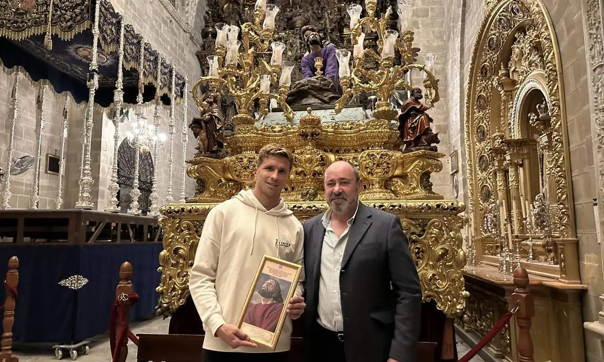 Gianluca Simeone, en la iglesia de Santo Domingo este martes. - Viva Jerez
