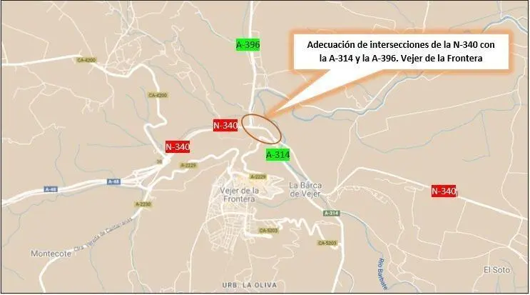 Actuaci&oacute;n en la N-340 en Vejer. - Ministerio de Transportes