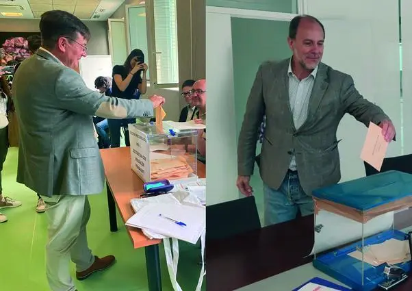 Juan Manuel Rosas votando en Ja&eacute;n y Nicol&aacute;s Ruiz, en Linares.   - Viva Ja&eacute;n.