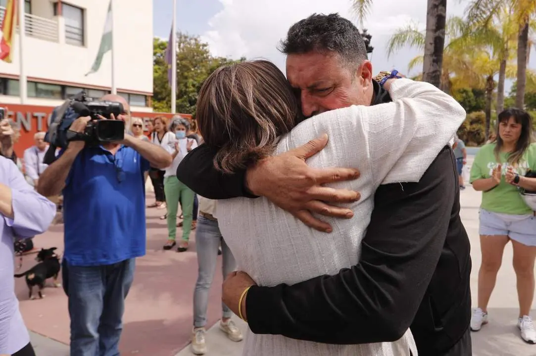 Dolor durante el minuto de silencio. - Jorge Zapata/EFE