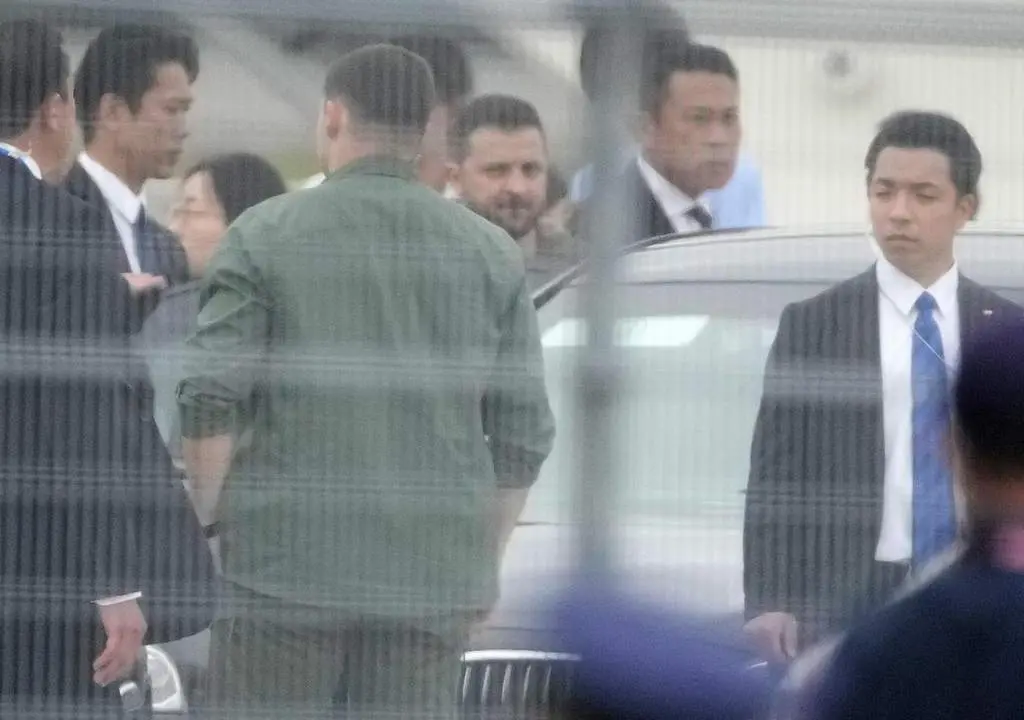 Zelensli a su llegada a Hiroshima. - EFE
