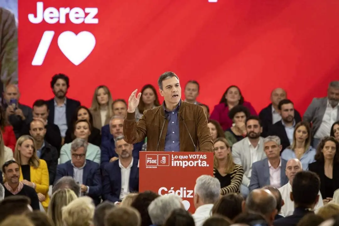 Pedro S&aacute;nchez en Jerez. - EFE