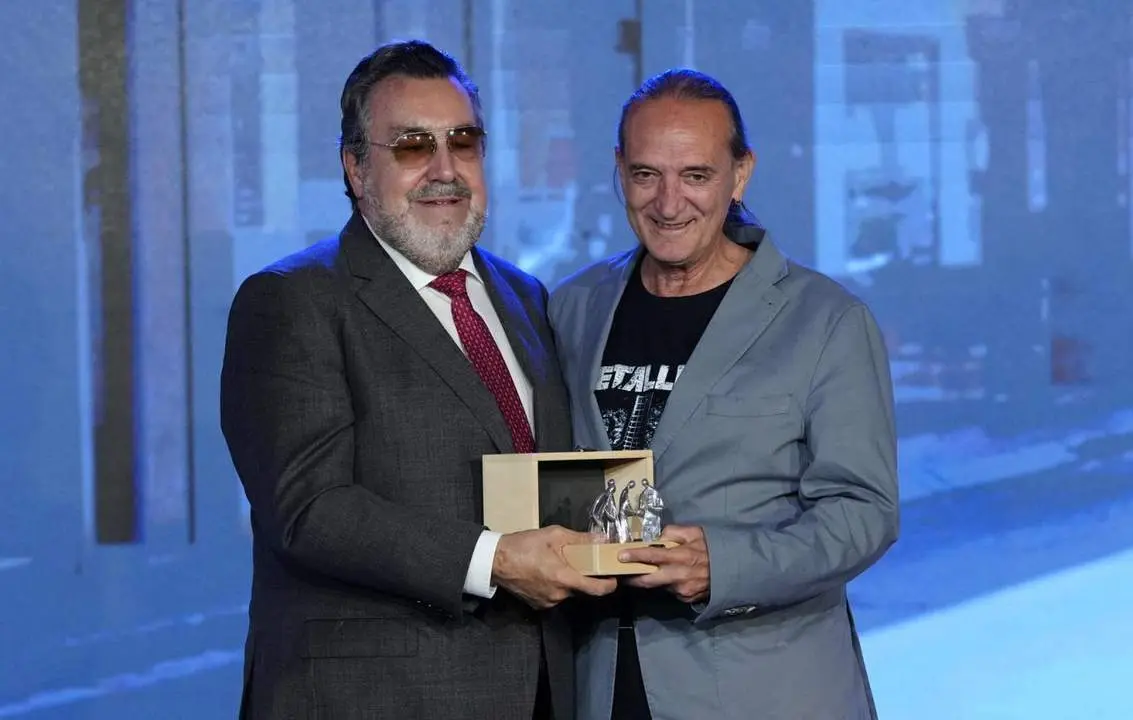 Jes&uacute;s Reyes con el presidente del Grupo Social ONCE Miguel Carballeda. - ONCE