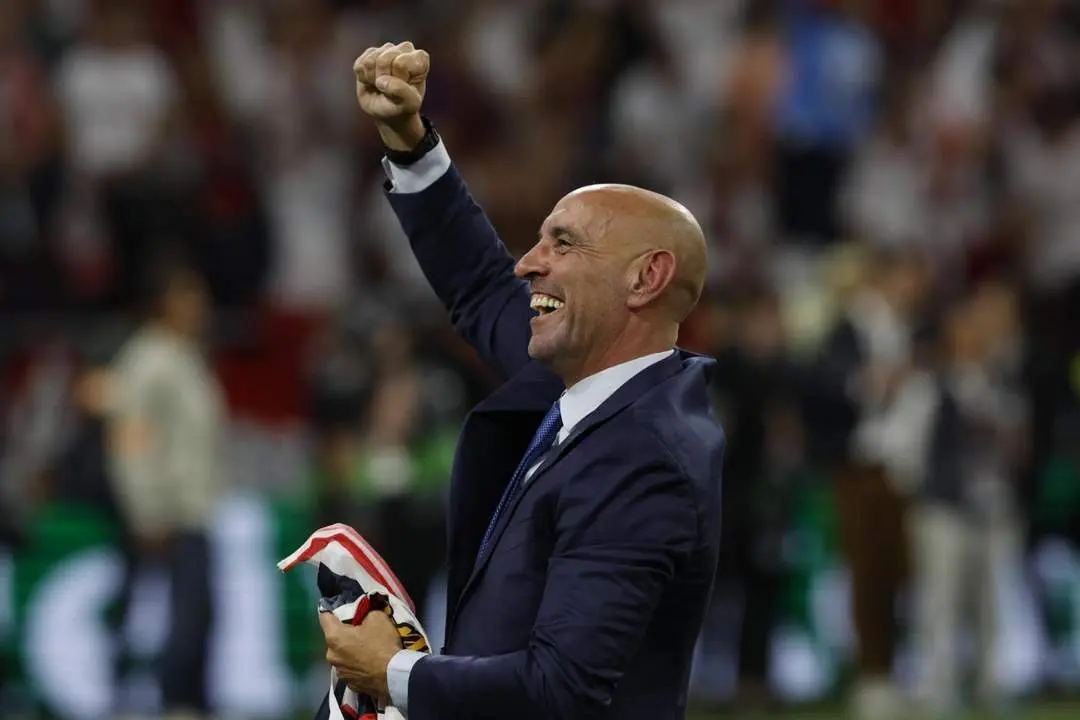 Monchi, tras ganar el Sevilla FC la final. - EFE
