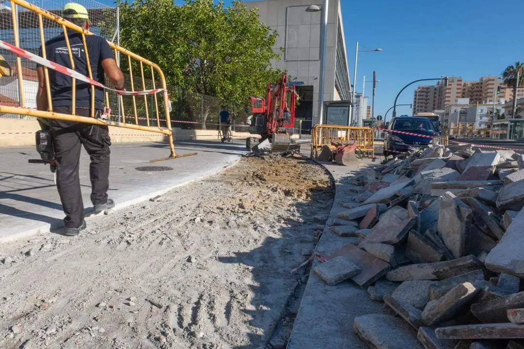 Obras en el carril bici en la Avenida de la Sanidad P&uacute;blica. - VIVA