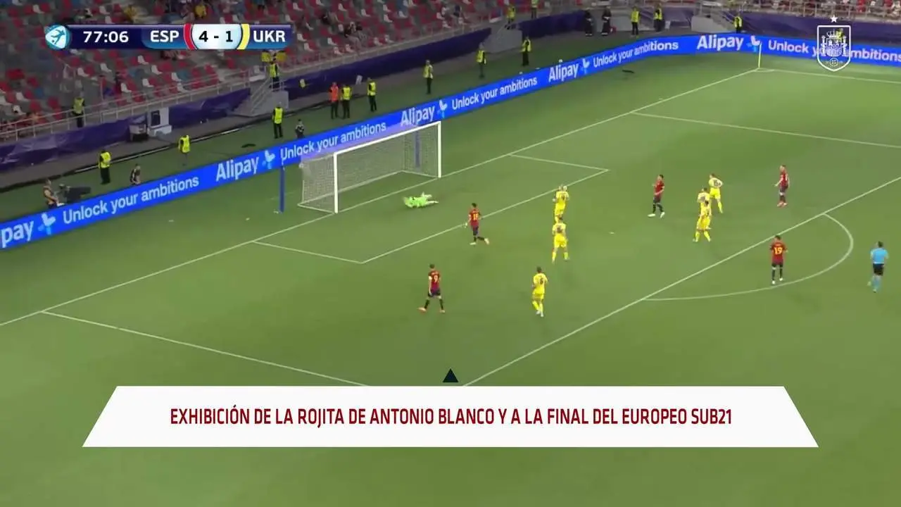 Manita de la Rojita para clasificarse a la final del Europeo Sub21