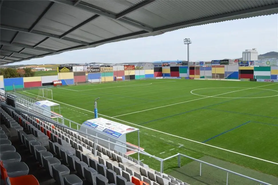 Vista general del terreno de juego del Manuel Polinario. - 