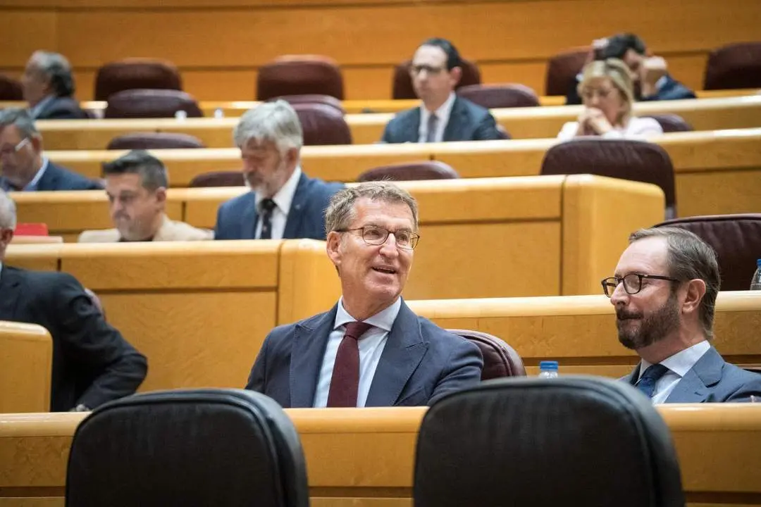Alberto N&uacute;&ntilde;ez Feij&oacute;o y Javier Maroto. - Europa Press