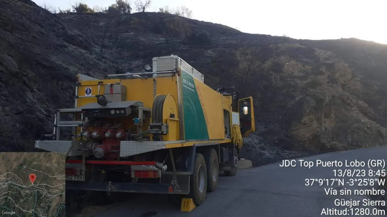 Incendio en G&uuml;&eacute;jar Sierra. - Infoca