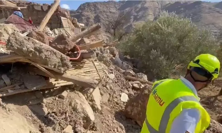 Un voluntario del SAMU en Adassil. - SAMU