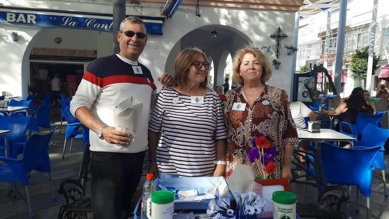 Una de las mesas informativas de AFA Faro de Chipiona - AFA Faro de Chipiona