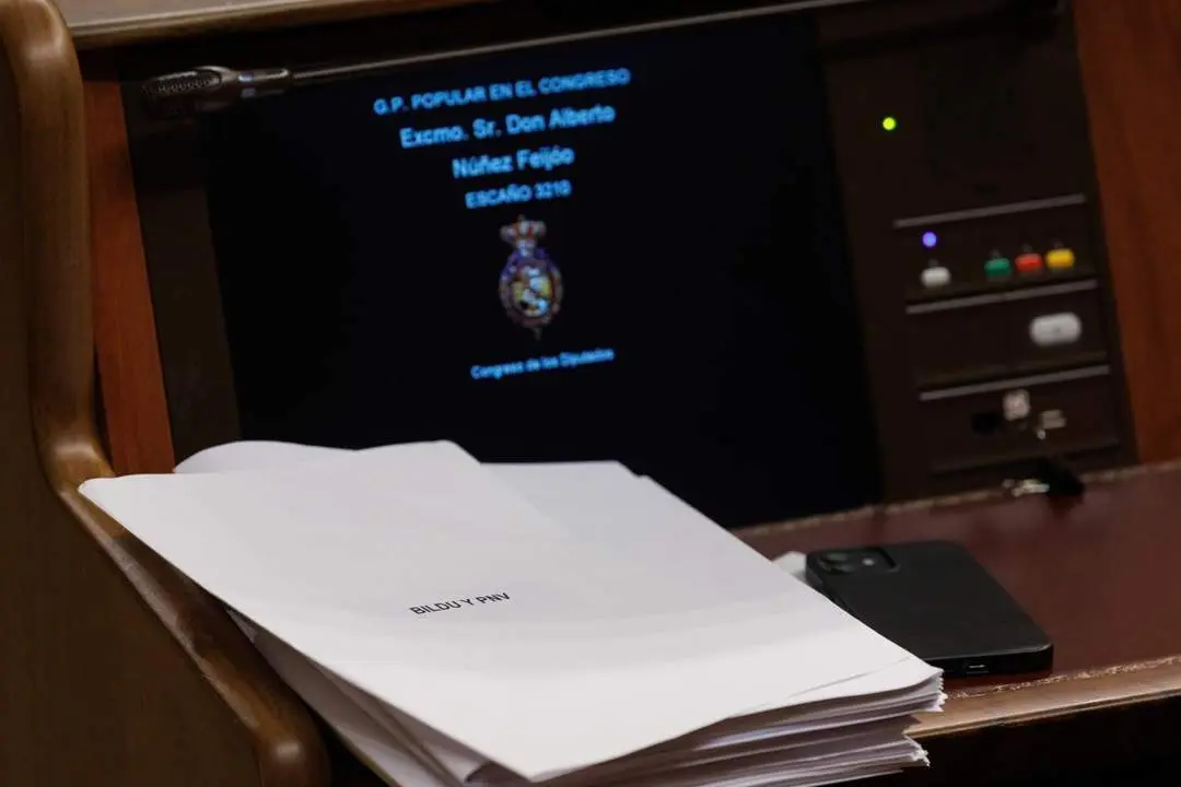 El esca&ntilde;o de Feij&oacute;o en la segunda sesi&oacute;n del debate de investidura. - Europa Press