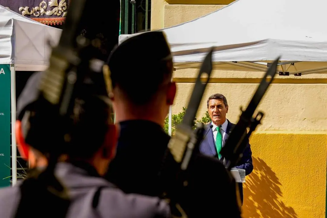 Pedro Fern&aacute;ndez en el acto del 12 de octubre en Sevilla. - Europa Press