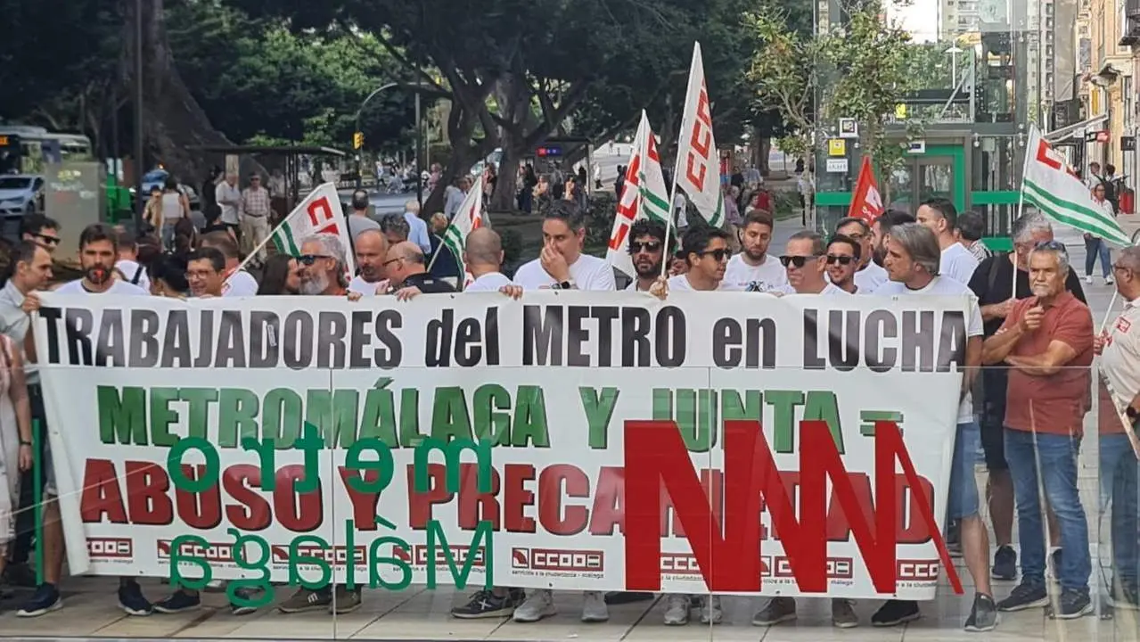 Concentraci&oacute;n del personal del Metro. - CCOO M&aacute;laga