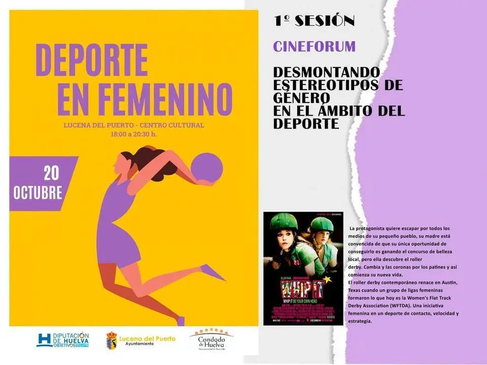 Cartel deporte en femenino de Lucena del Puerto - Ayto Lucena del Puerto