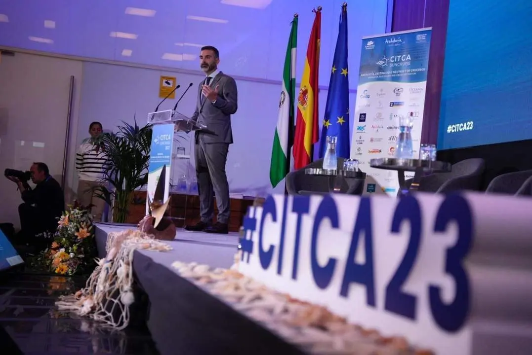 El consejero Ram&oacute;n Fern&aacute;ndez-Pacheco este viernes en C&aacute;diz.  - VIVA