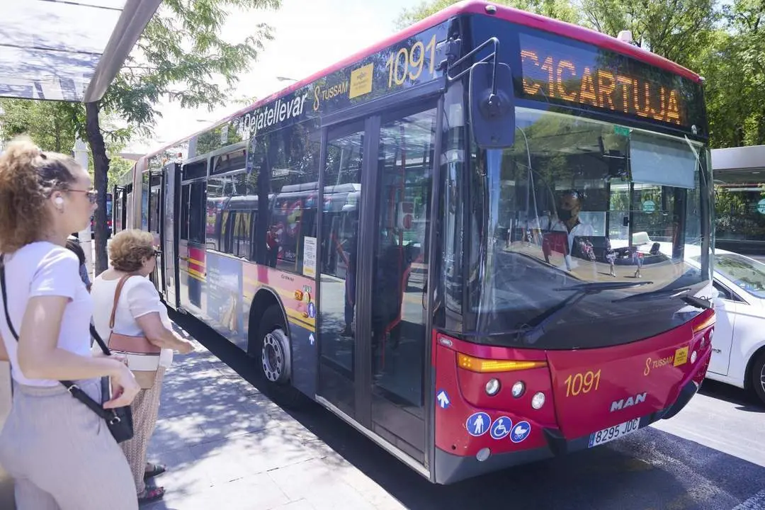 Un autob&uacute;s urbano de Tussam. - Archivo