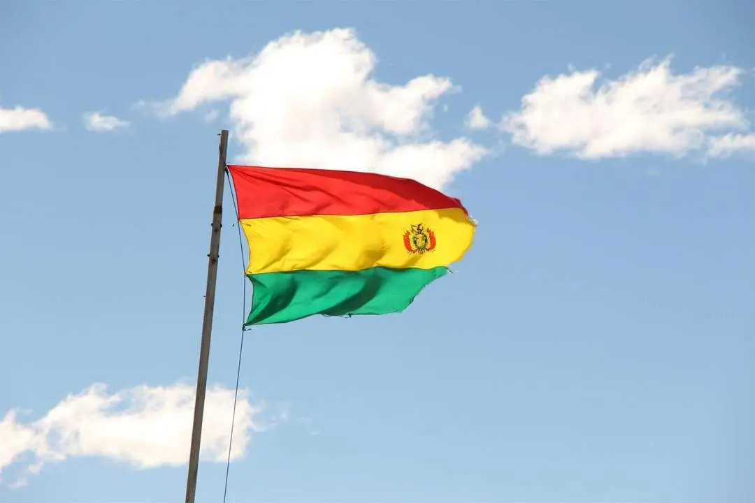 La bandera de Bolivia. - 