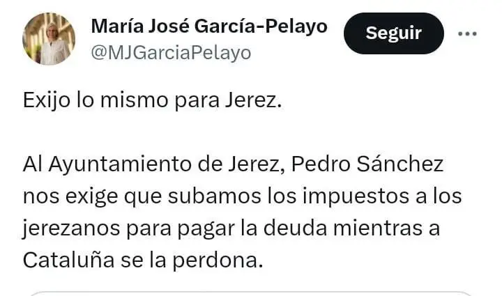 Captura de pantalla de la publicaci&oacute;n de Garc&iacute;a-Pelayo.  - Twitter