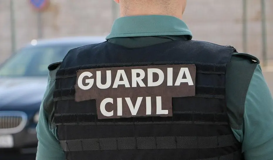 Un agente de la Guardia Civil, de espalda. - EP