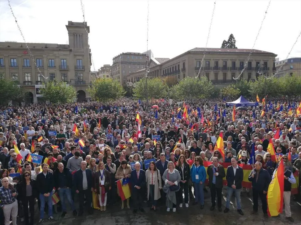 Concentraci&oacute;n en Pamplona en contra de la ley de amnist&iacute;a. - ep
