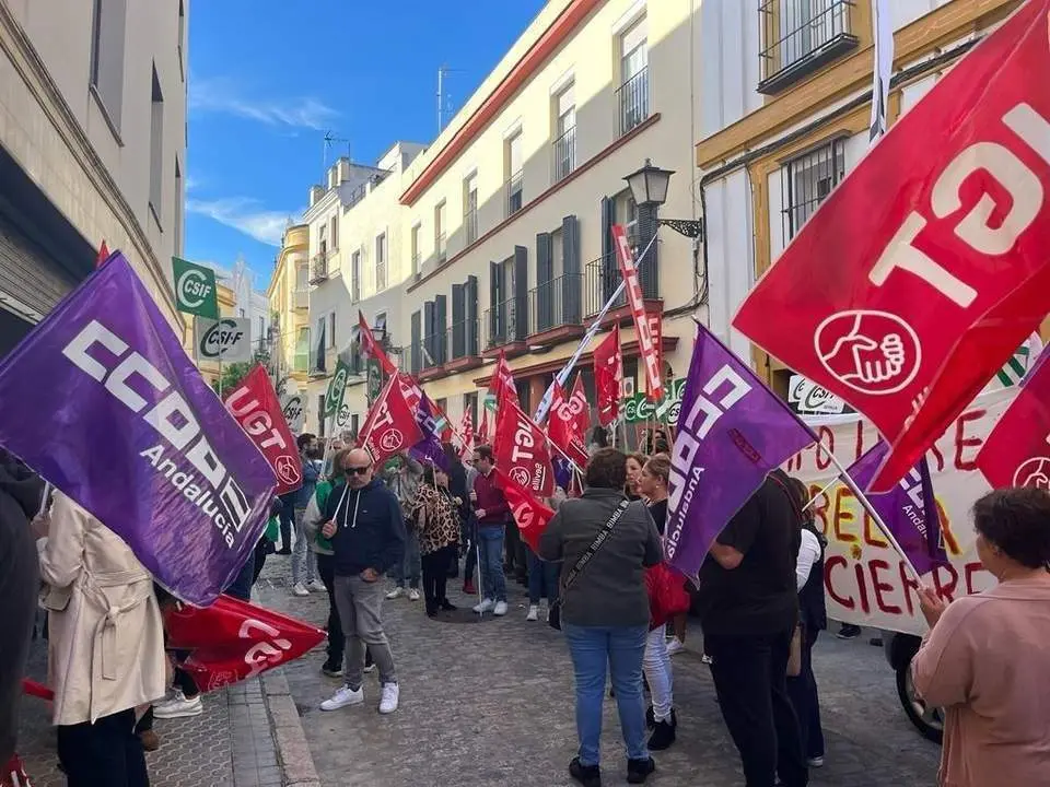 Imagen de la protesta. - SIndicatos