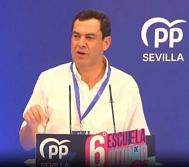 Juanma Moreno acusa a S&aacute;nchez de dividir Espa&ntilde;a con un gobierno sustentado en mentiras