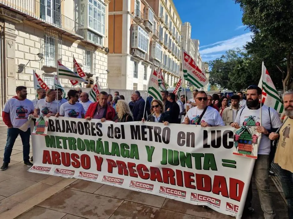 Movilizaci&oacute;n de los trabajadores de Metro de M&aacute;laga. - CCOO M&Aacute;LAGA