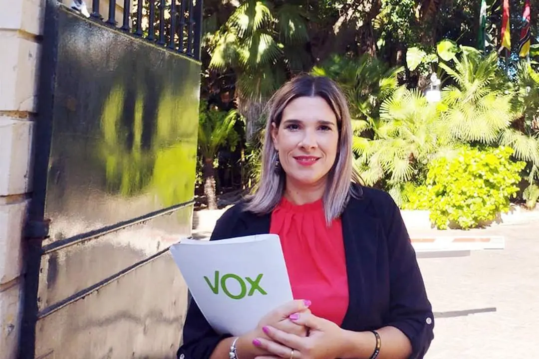la portavoz de VOX Sanl&uacute;car, Carmen Infantes - AI