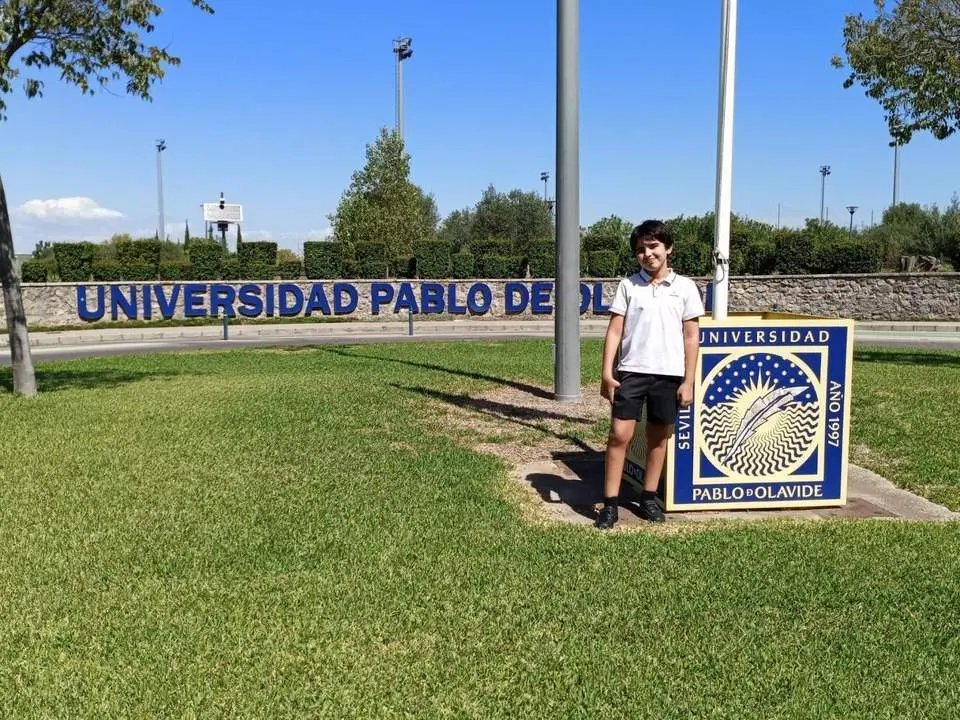 Daniel en la Universidad Pablo de Olavide. - Cedida