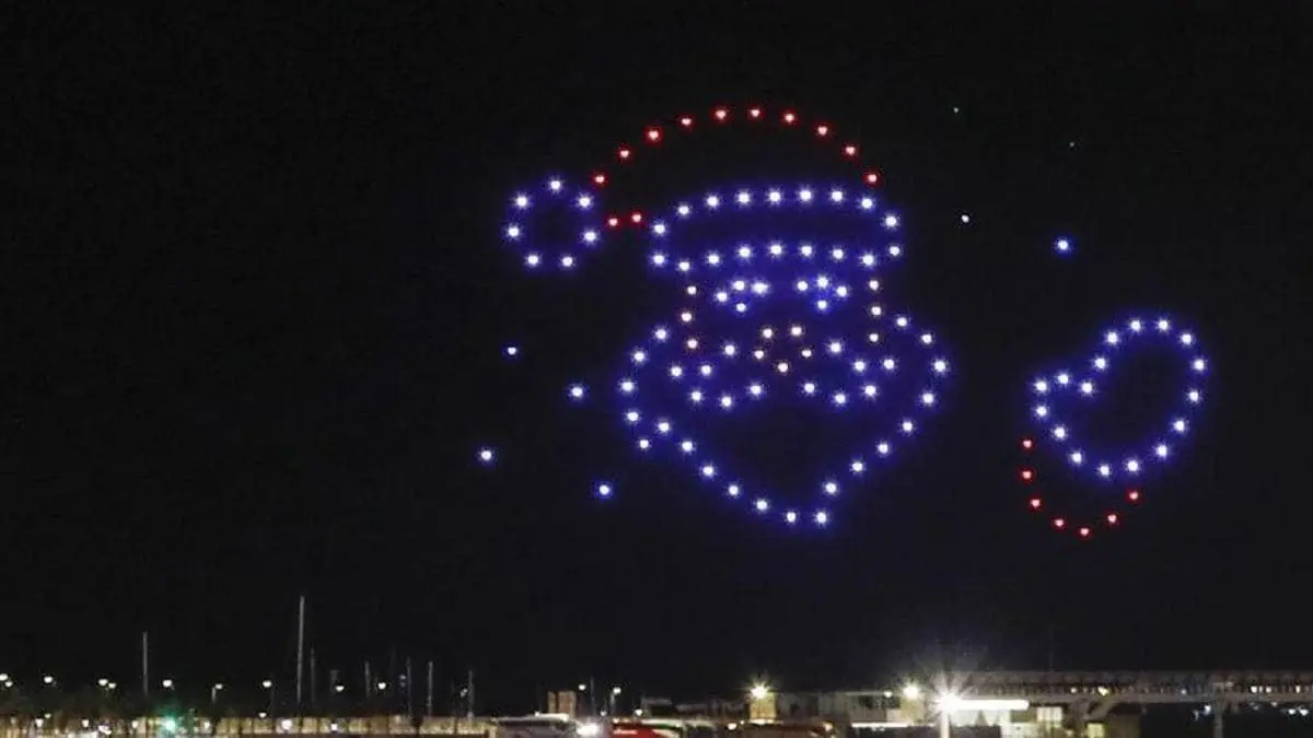 200 drones forman el espect&aacute;culo.  - VIVA Ja&eacute;n