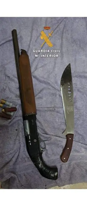 Las armas intervenidas. - Guardia Civil
