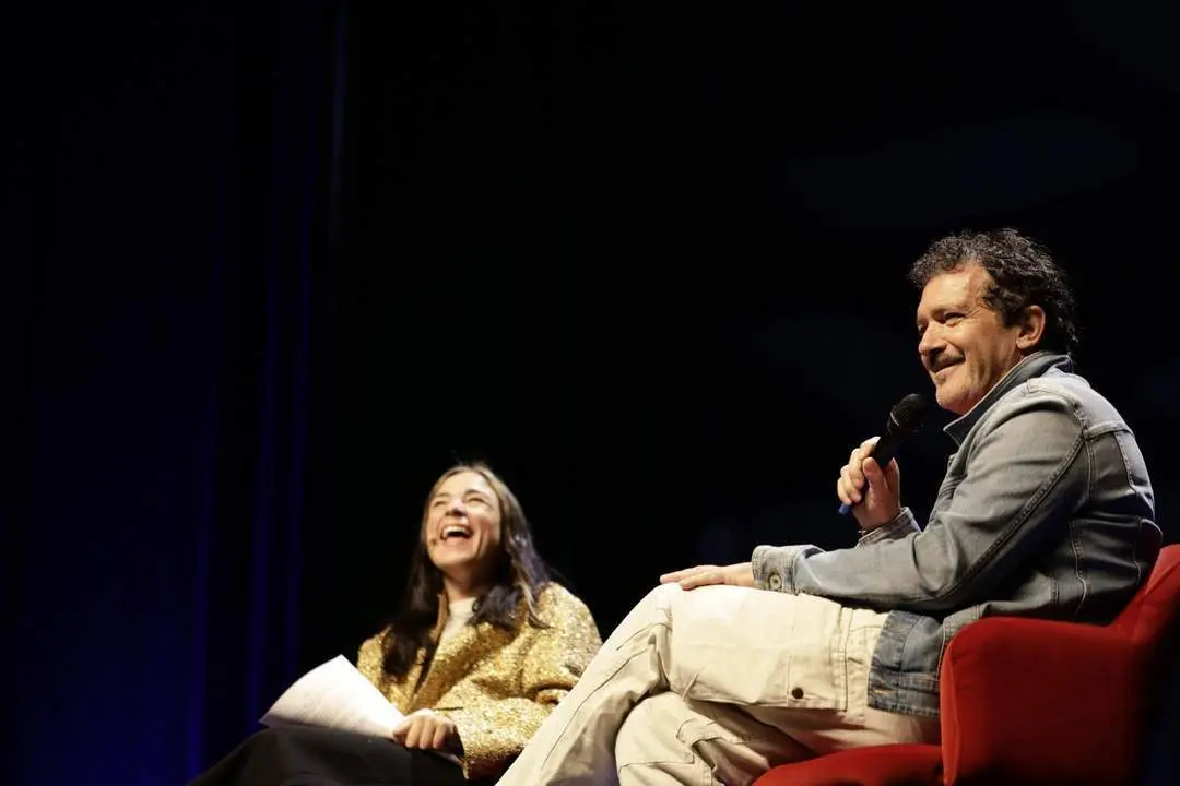 Antonio Banderas en un coloquio en el Teatro del Soho. - Marina Luna.