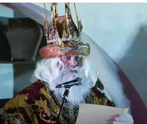 El Rey Melchor durante su discurso.  - Viva