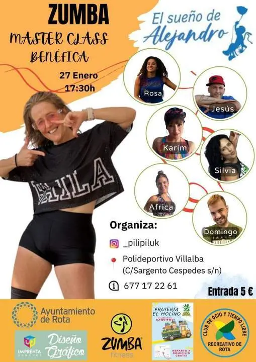 Cartel de la masterclass de zumba - 