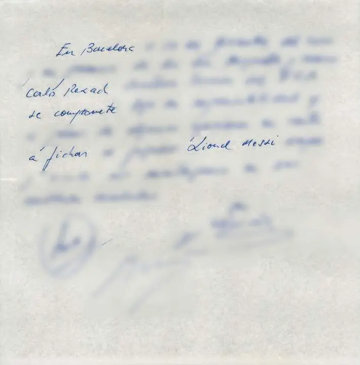 La servilleta a subastar. - EFE / Bonhams