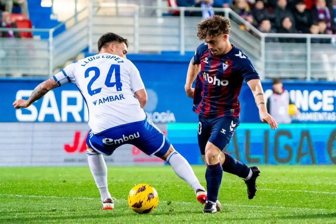 Imagen del Eibar-Zaragoza de esta jornada. - @SDEibar / X