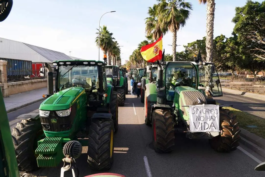 Agricultores protestando. - EP
