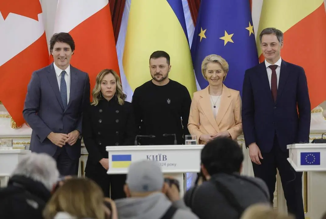 El encuentro en Kiev. - EFE