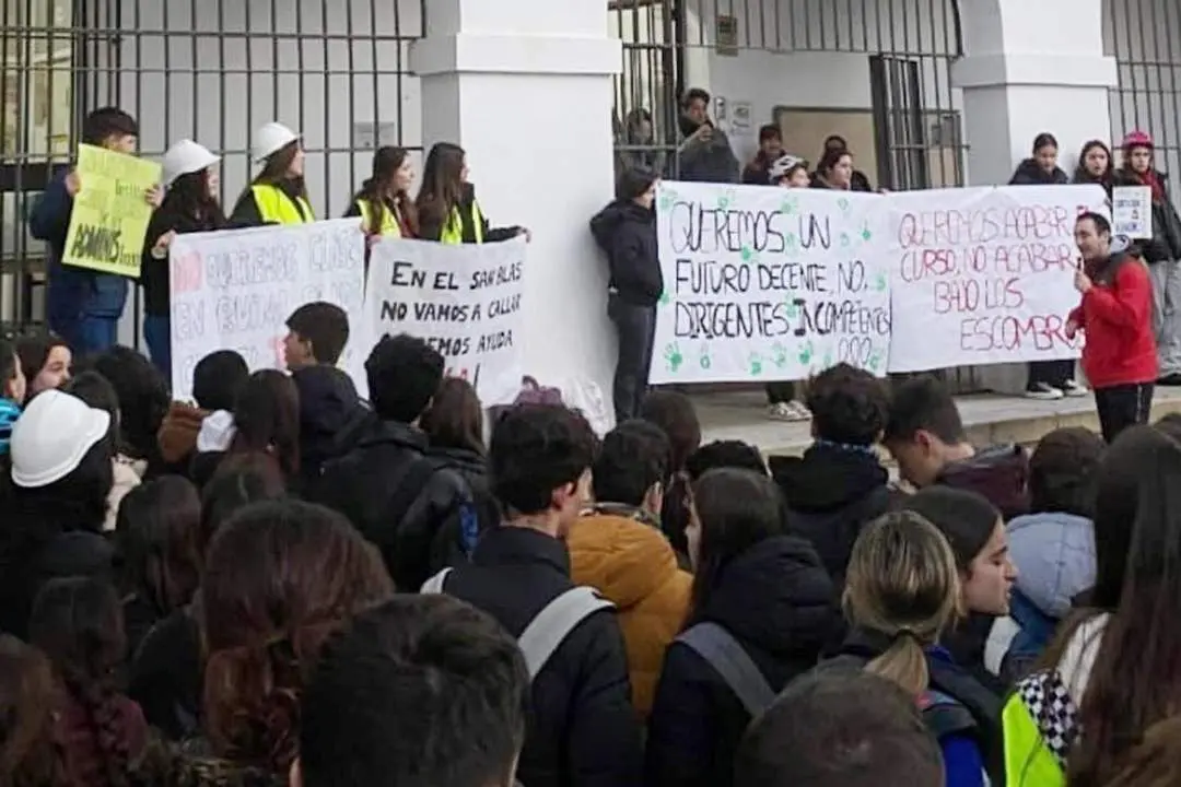 Protesta de alumnos del IES San Blas. - VH