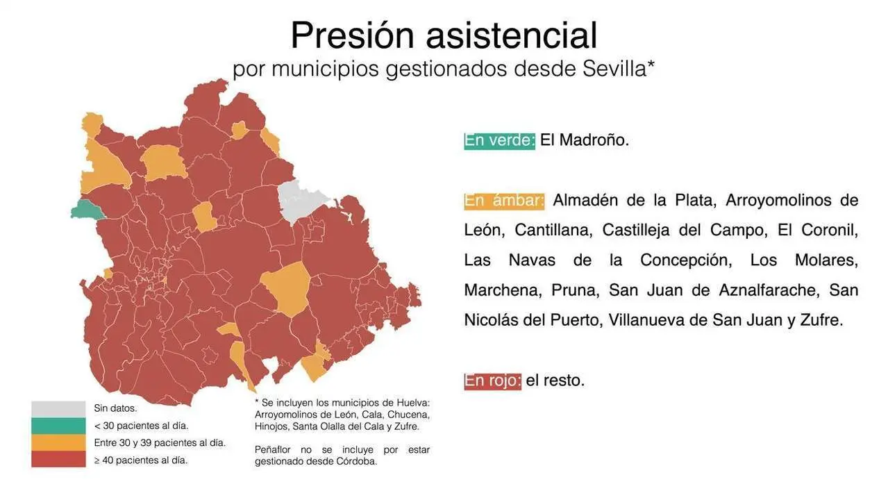 MAPA CON LA PRESI&Oacute;N ASISTENCIAL POR MUNICIPIOS. - SMA