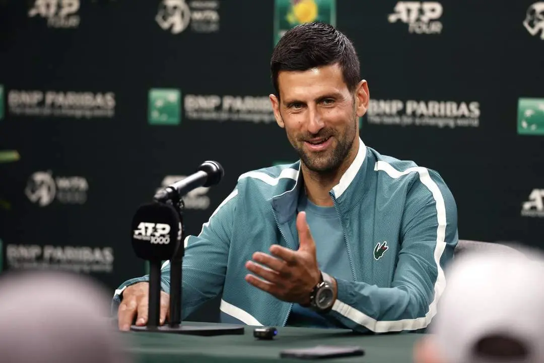 La rueda de prensa de Djokovic. - EFE