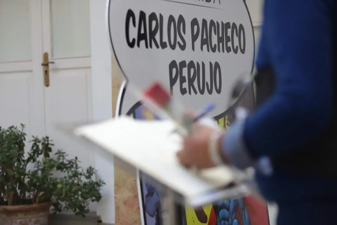 Un bocadillo de c&oacute;mic con el nombre de Carlos Pacheco - EP