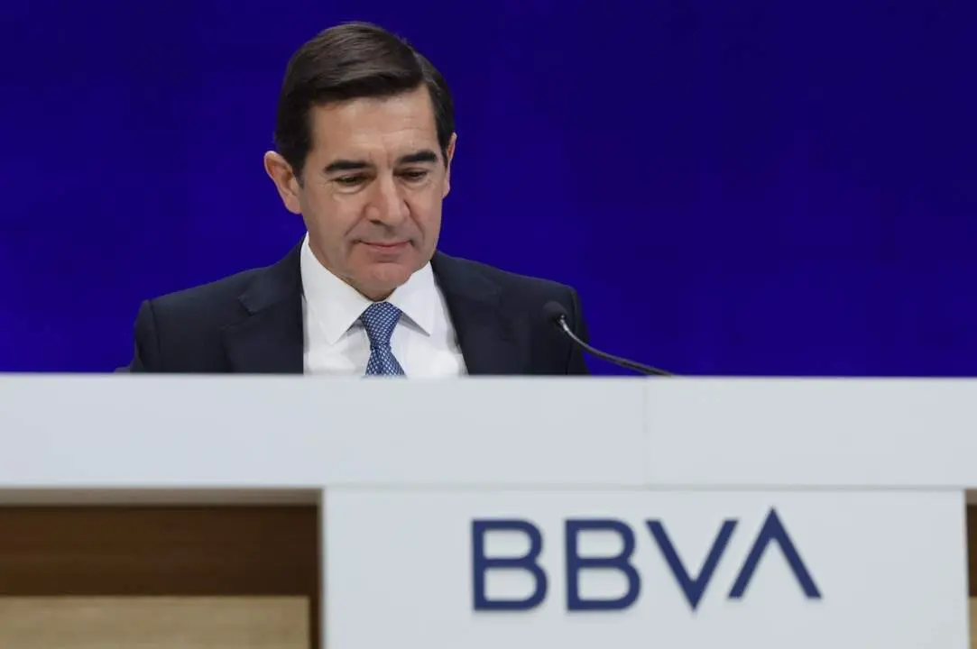 Carlos Torres, en la Junta General de accionistas de BBVA. - EFE
