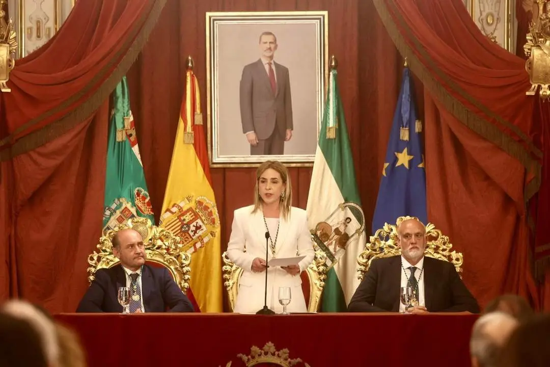 La presidenta de Diputaci&oacute;n, Almudena Mart&iacute;nez, en el acto del 19M. - VIVA
