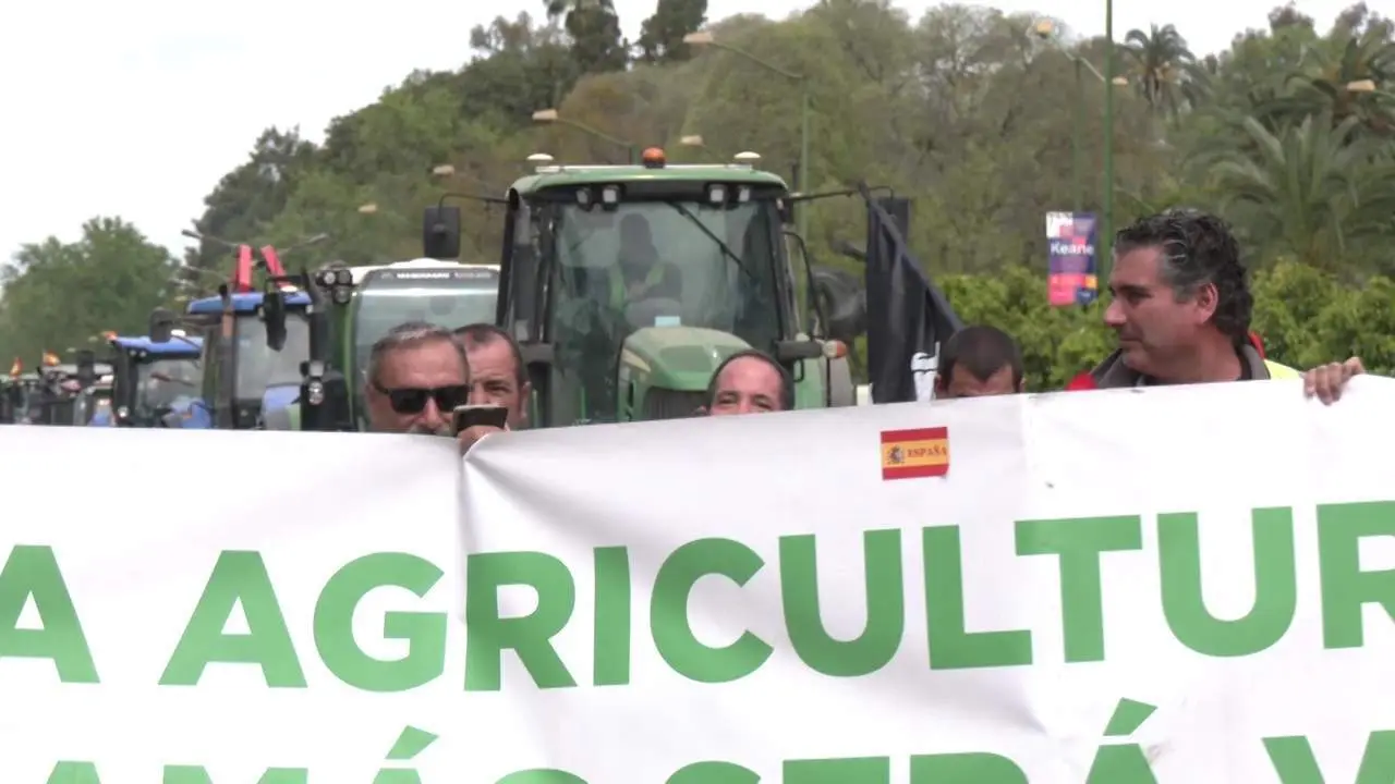 Los tractores han vuelto a salir a las calles de Sevilla por una "agricultura unida"