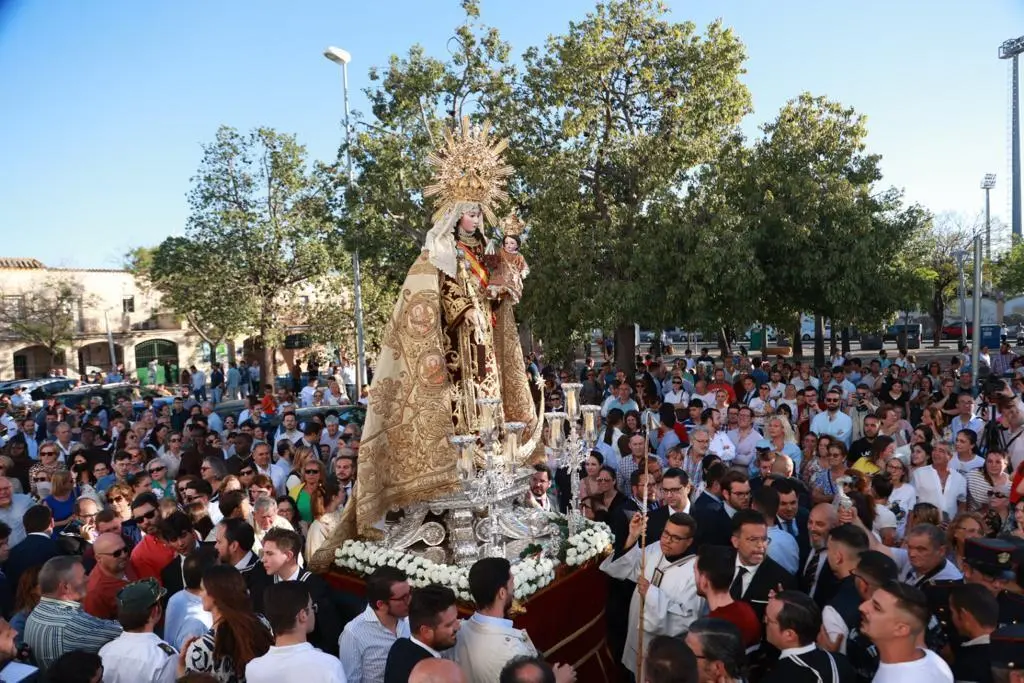 La Virgen del Carmen, el a&ntilde;o pasado, por las calles de la zona sur.  - Cristo Garc&iacute;a